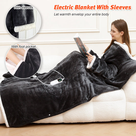 Cross-Border Household Blanket With Sleeves, Automatic Power-Off Heating Blanket, Hot-Selling Smart Constant Temperature Electric Blanket Blanket
